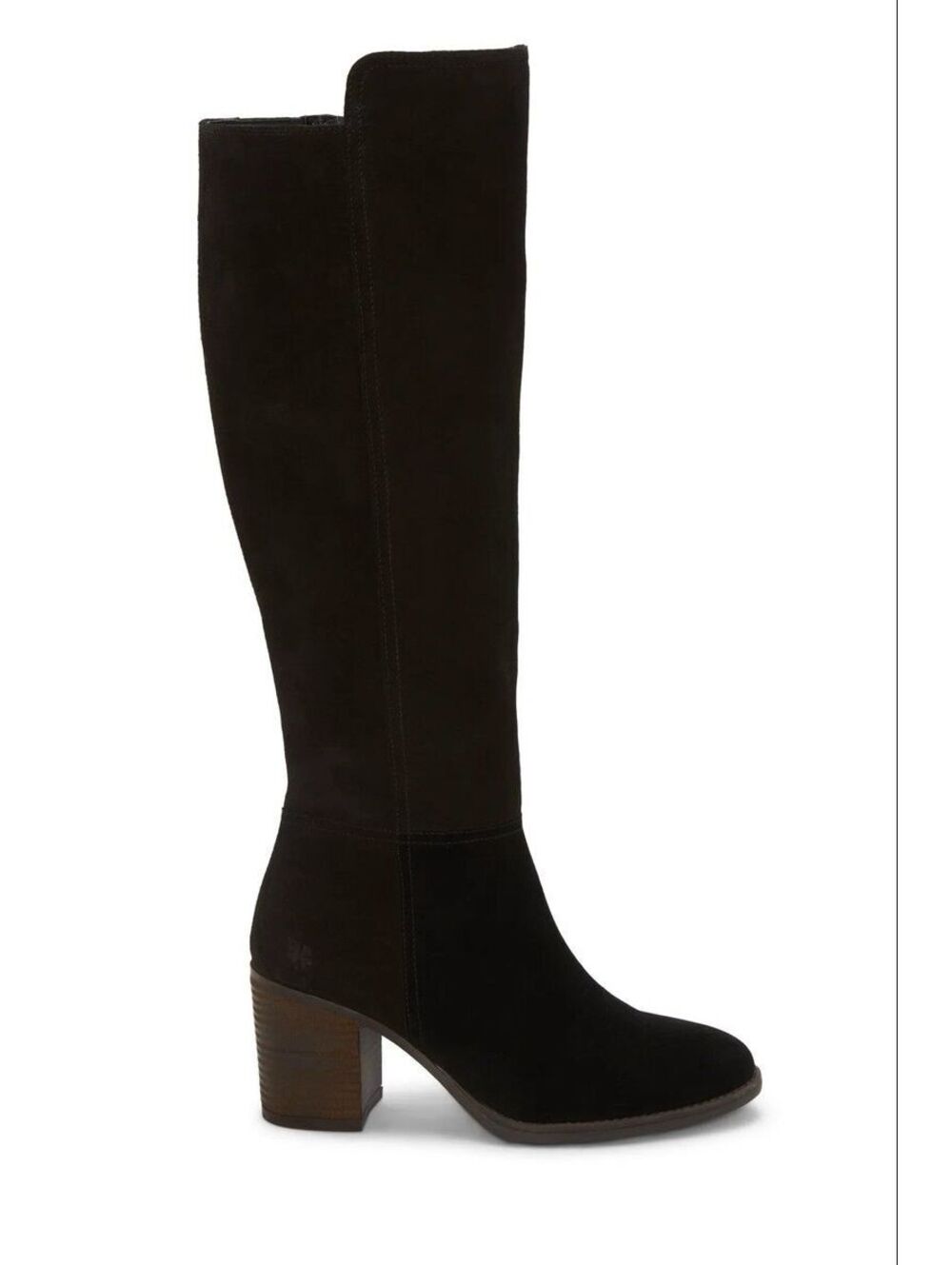 Lucky Brand Bonnay Extra Wide Calf Boots - Black Suede 8 ($189)